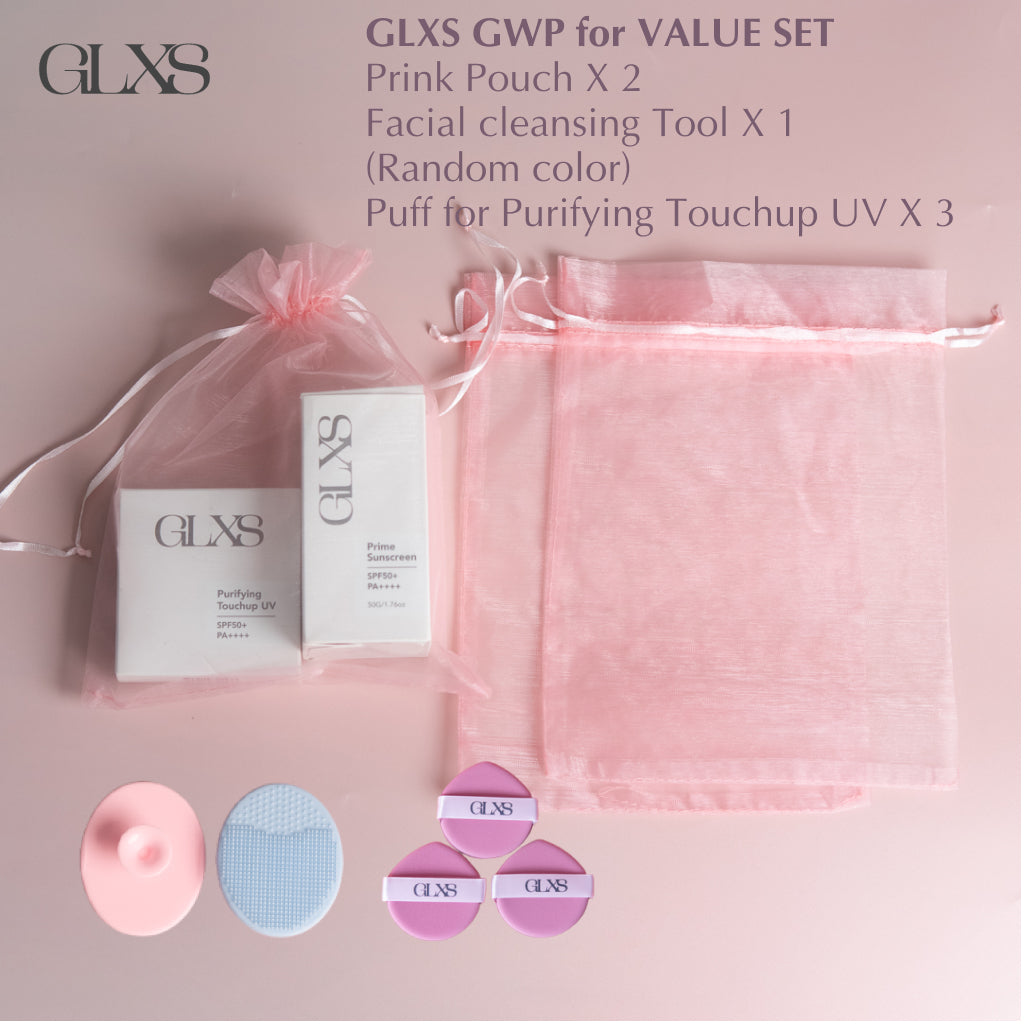 GLXS Must-have VALUE SET (1 PrimeSunscreen + 3 Purifying Touchup) and GWP
